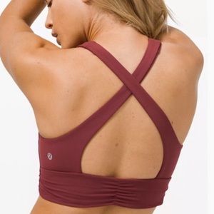 Lululemon always aligned bra burgundy 8